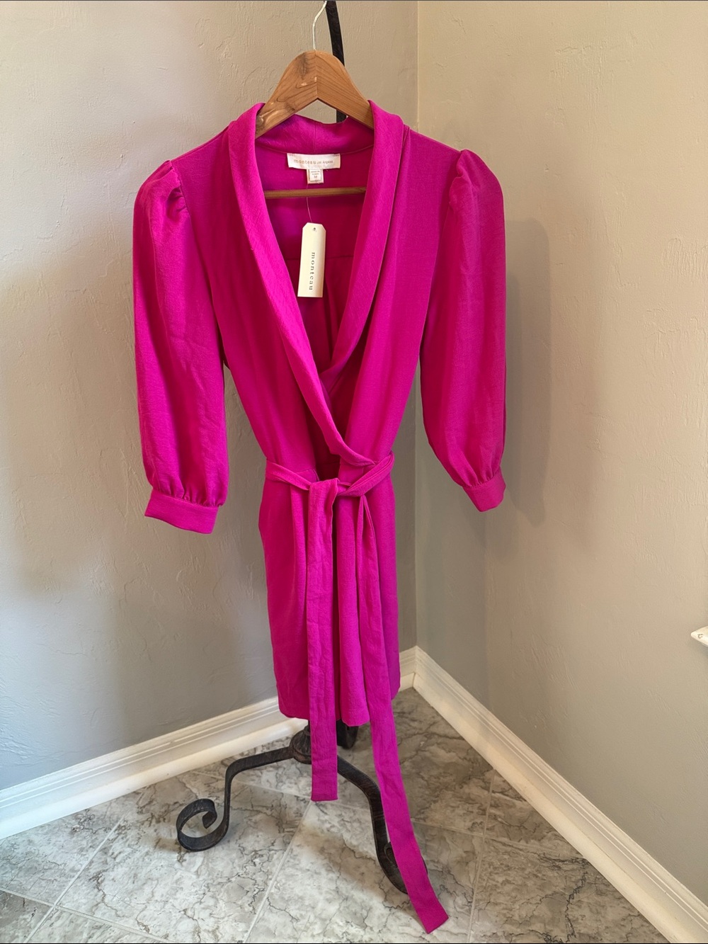 Bright Fuchsia Shorts Romper with Belt